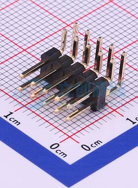 排针 X6521WR-2x05H-C60D30 弯插,P=2.54mm 2x5P 方针 电子元器件