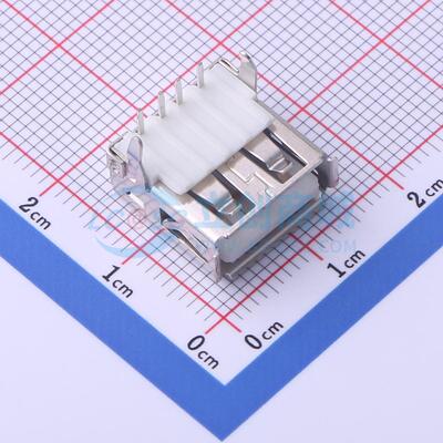 USB连接器 901-132A1013D10110 插件 AF90度外扣有边 铜 内弹14.0