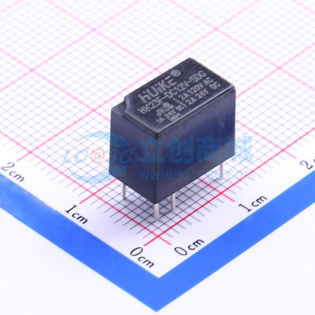 信号继电器 HK23F-DC12V-SDG DIP,7.5x12.5mm 电子元器件配单