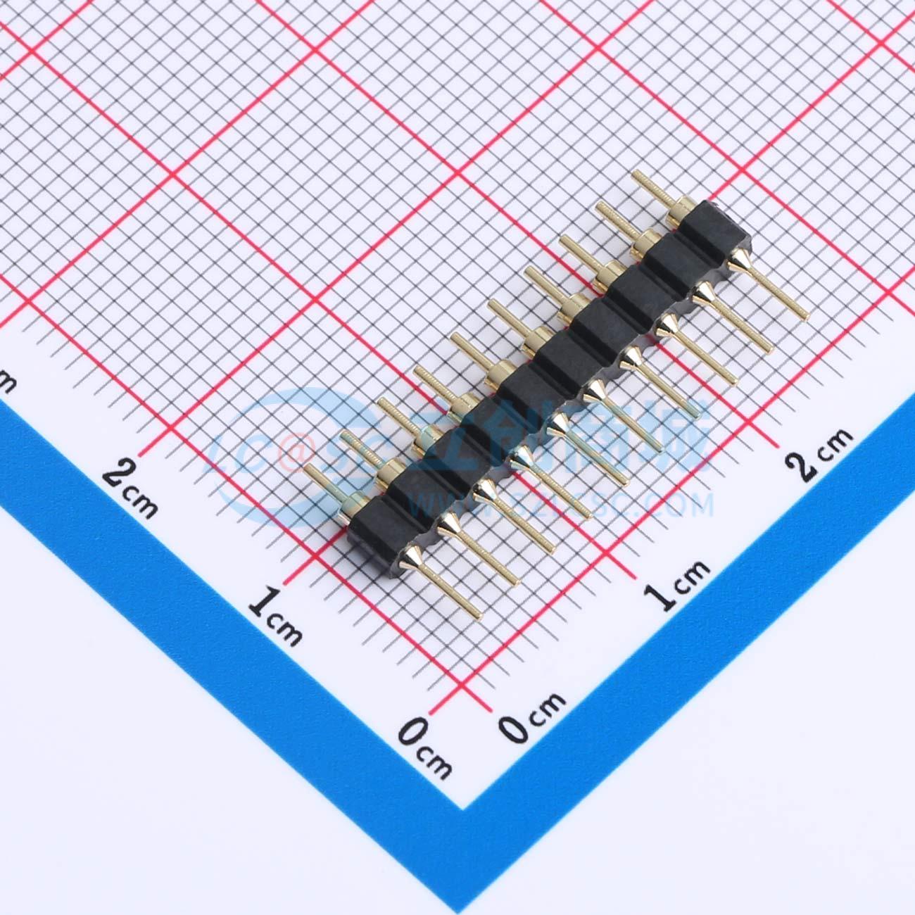 排针 XDZ254C-1-10-Z-3.0-G1 插件,P=2.54mm 1x10P 圆针 原装正品