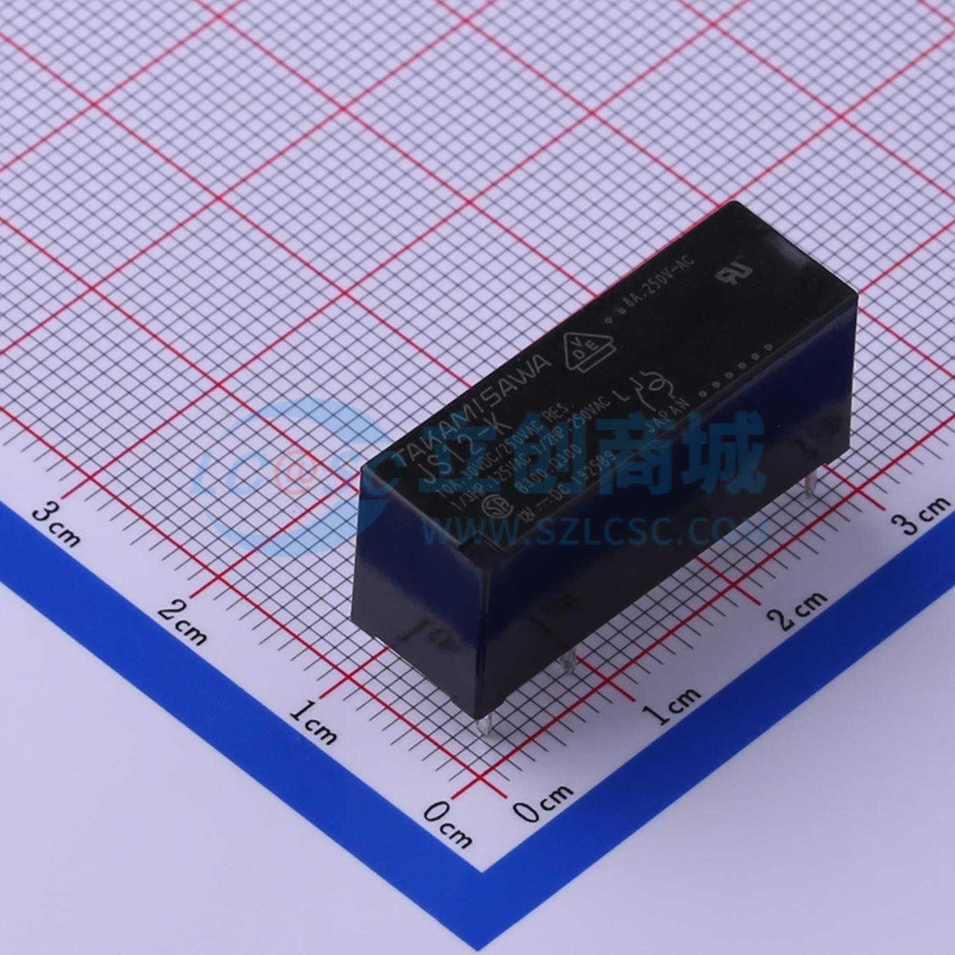 功率继电器 JS12-K 插件,10x29mm 原装正品 电子元器件配单