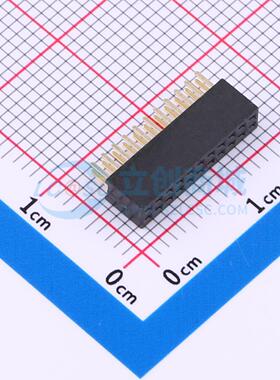 排母 X1321FV-2x11-C43D24 插件,P=1.27mm 2x11P 方孔 电子元器件