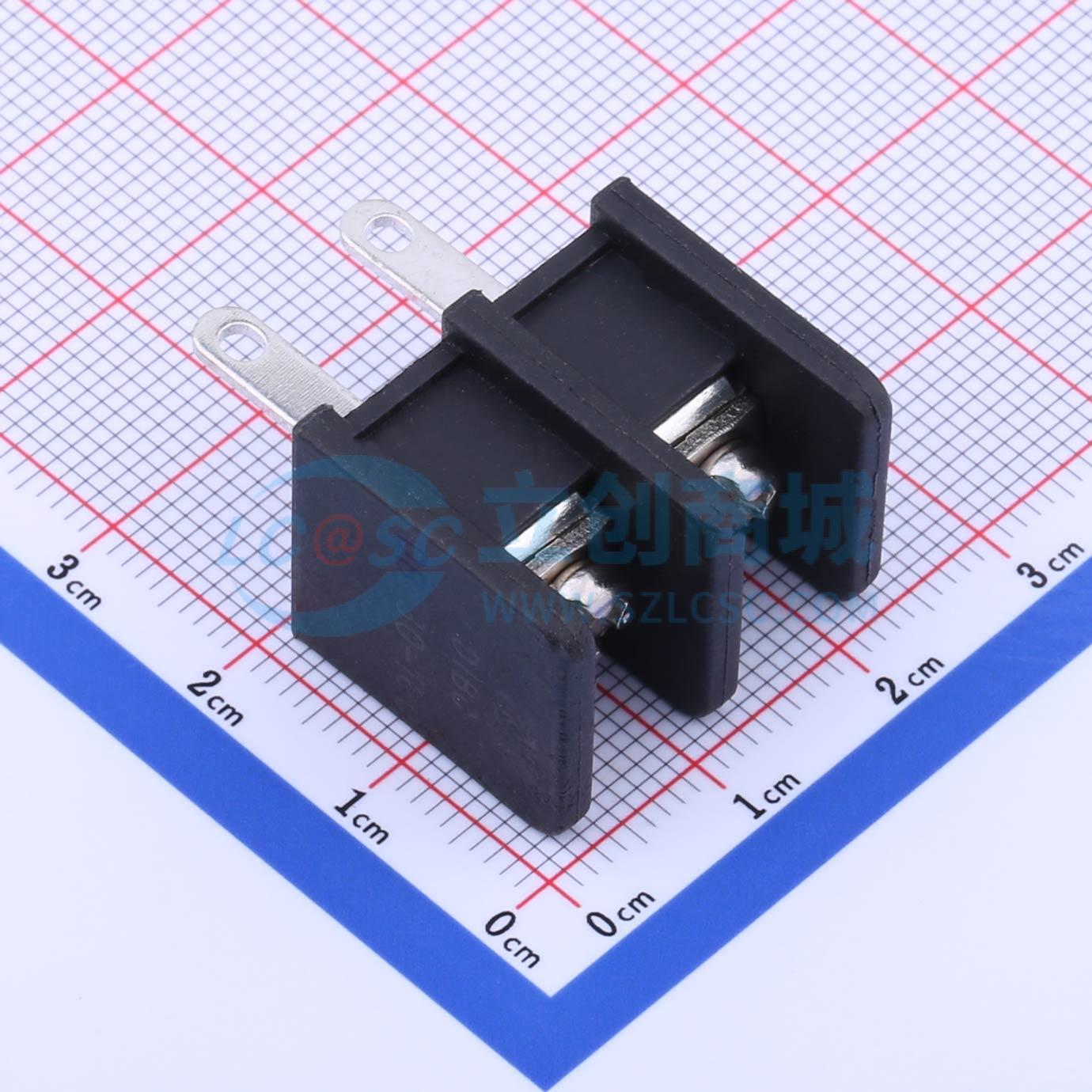 栅栏式接线端子 DBT30H-10.0-2P-BK-P 插件,P=10mm 两面 1x2P 直