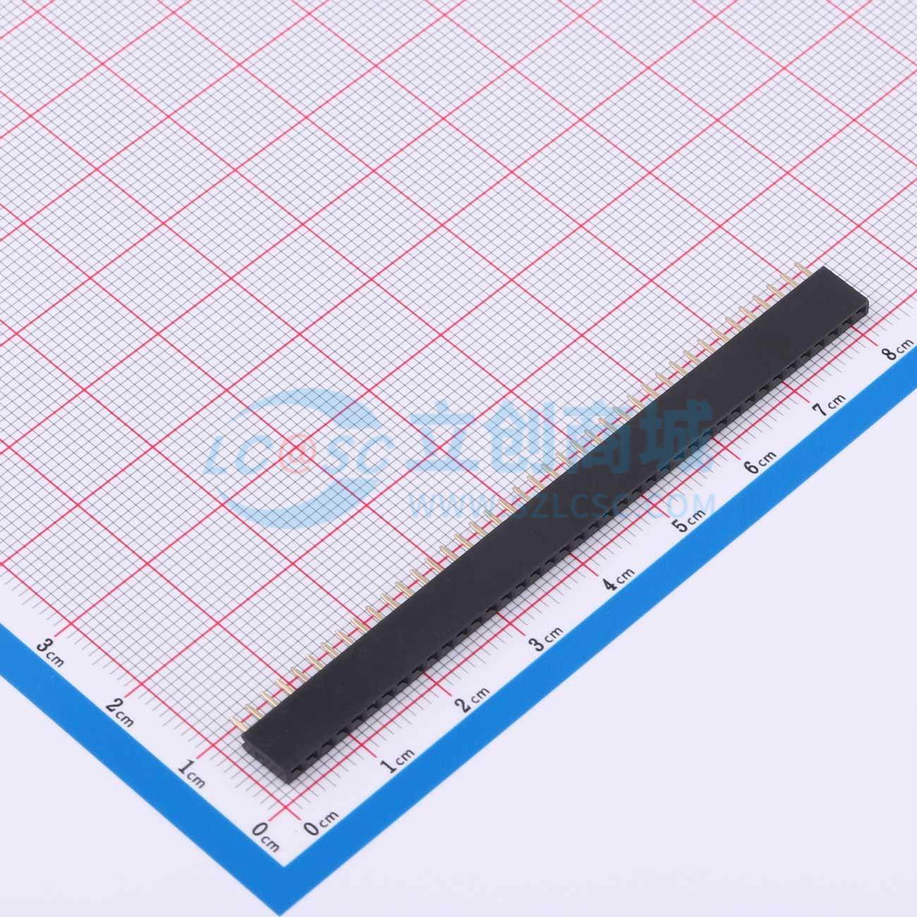 排母 ZX-PM2.0-1-40PY 插件,P=2mm 1x40P 方孔 电子元器件配单