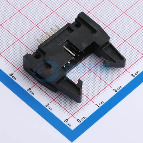 连接器 ZX-IDC2.54-2-5PZN 插件,P=2.54mm 2x5P 牛角扣
