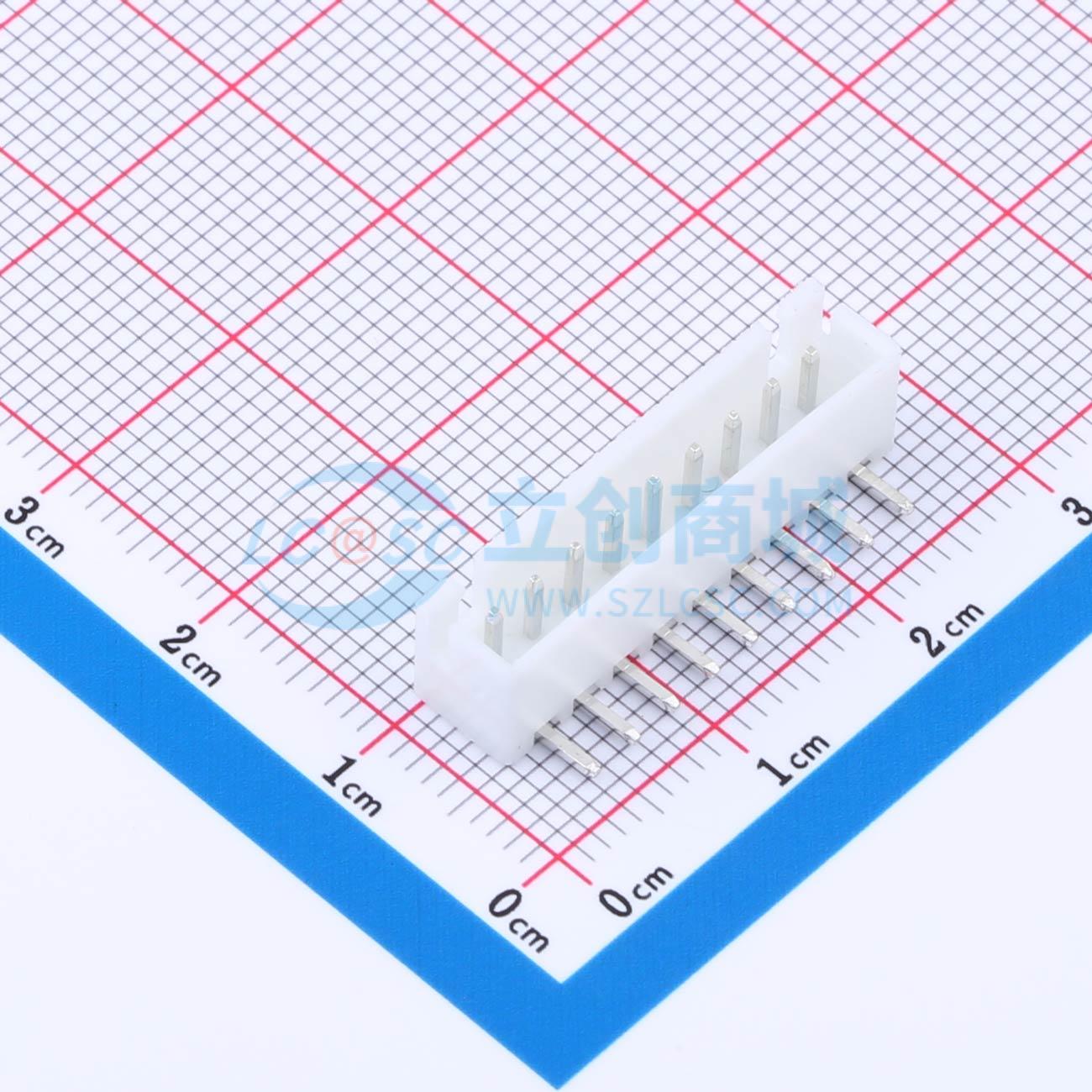 线对板针座 XD-XH-9AW-G 插件,P=2.5mm 1x9P 弯插 电子元器件配单