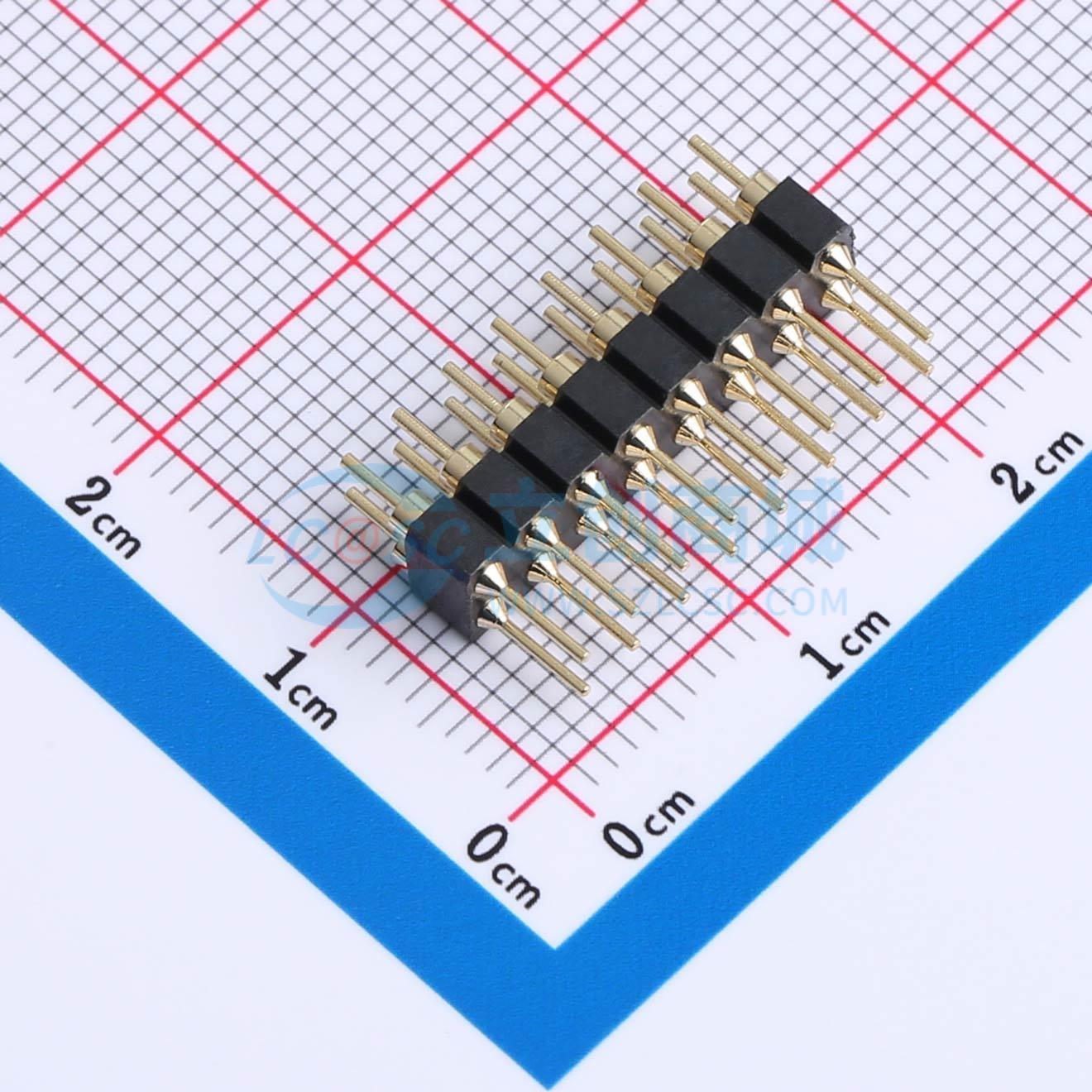 排针 XDZ254C-2-08-Z-3.0-G1 插件,P=2.54mm 2x8P 圆针 原装正品