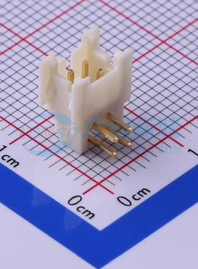 线对板针座 A2004WRA-2X02P 弯插,P=2mm 2x2P 弯插 电子元器件
