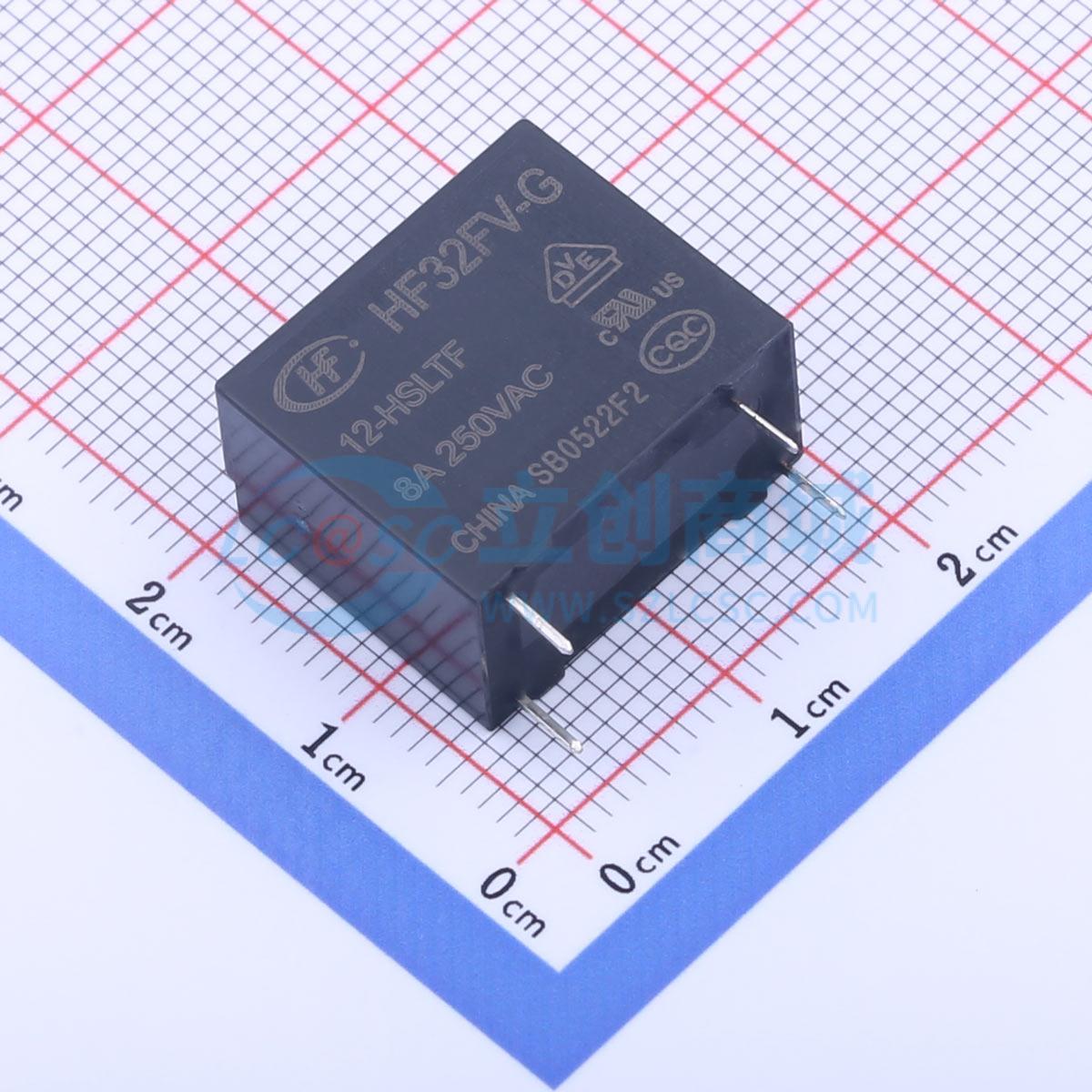 功率继电器 HF32FV-G/012-HSLTF 插件,10.2x18.4mm 4 12V 原装