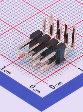 排针 X6521WR-2x04H-C60D30 弯插,P=2.54mm 2x4P 方针 电子元器件