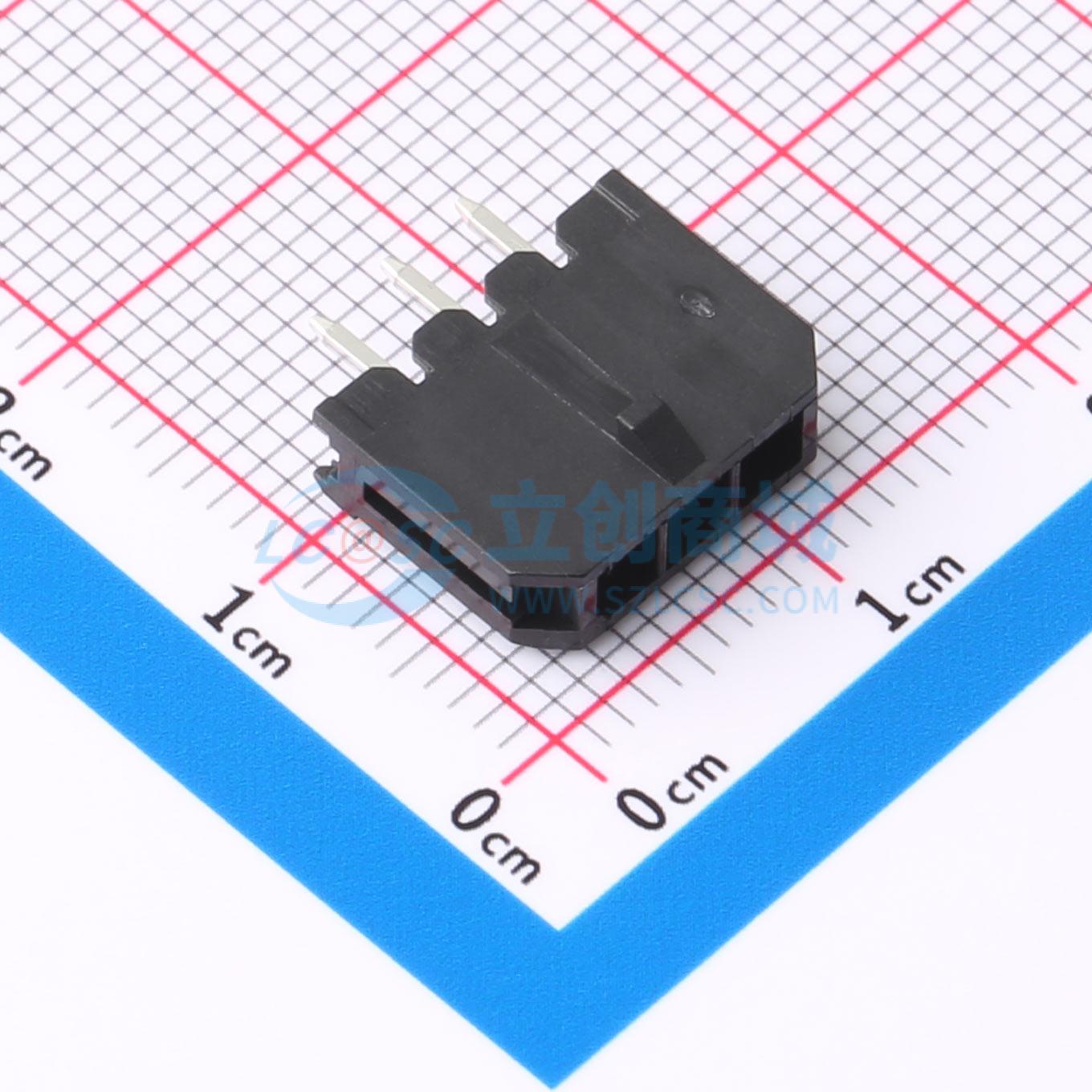 线对板针座 XD-43650-3A 插件,P=3mm 1x3P 直插 电子元器件配单