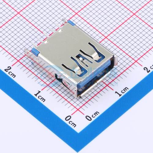USB连接器 UB30F-U011-HL153J 插件 U3单屏蔽A母H15.3 直插 原装