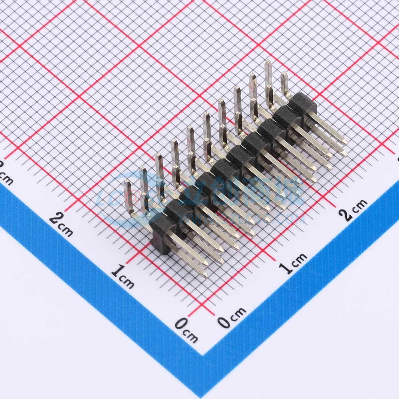 排针 PH2.54-07-10PWS 弯插,P=2.54mm 2x10P 方针 电子元器件配单