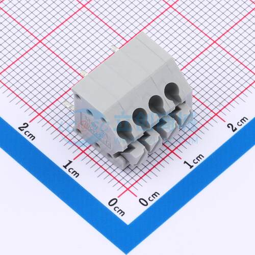 弹簧式接线端子 MX250-3.5-04P-B-GY01-Cu-A P=3.5mm(交错脚) 3.5