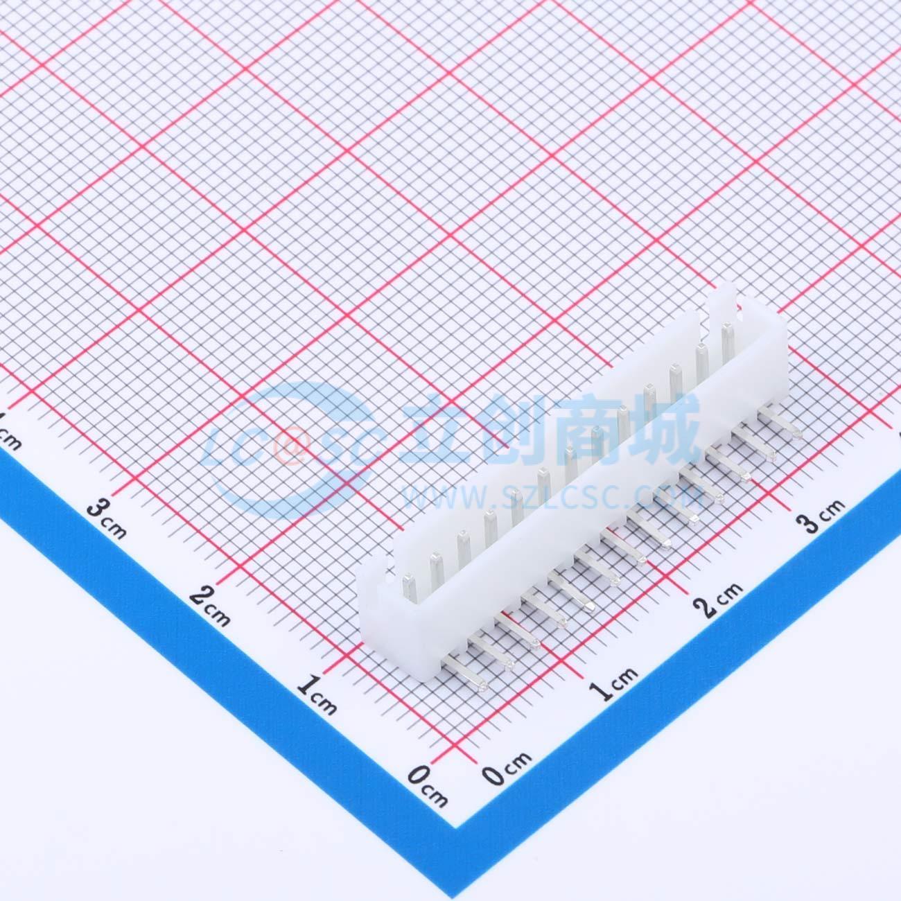 线对板针座 XD-XH-13AW-G 插件,P=2.5mm 1x13P 弯插 电子元器件