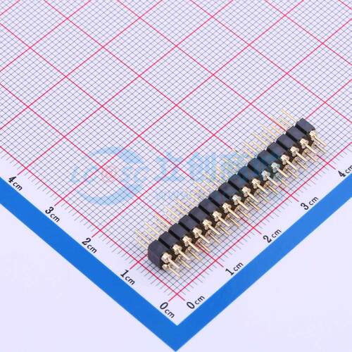 排针 PZ254-2-16-Z-C 插件,P=2.54mm 2x16P 圆针 电子元器件配单