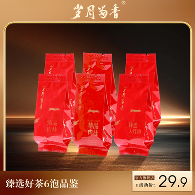 岁月留香 武夷岩茶精品肉桂乌龙茶办公室口粮大红袍自饮6泡品鉴装