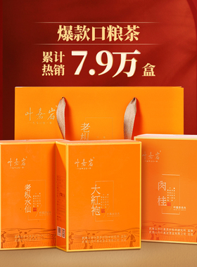 叶嘉岩 功夫肉桂岩茶武夷大红袍口粮茶乌龙茶老枞水仙礼盒装200g