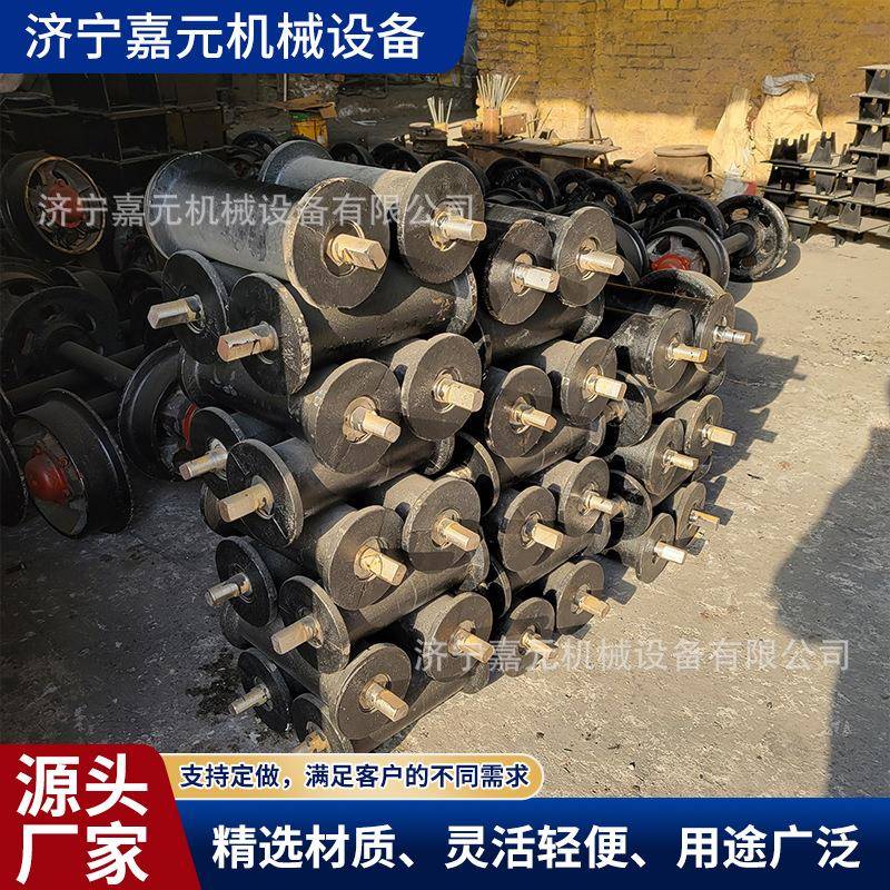 生产销售矿用铸钢地滚轮 焊接铸铁地滚 皮带机地滚轮铸钢