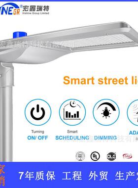 城市道路照明灯LED微波感应投光灯鸭舌造型步道灯外贸款45w高杆灯