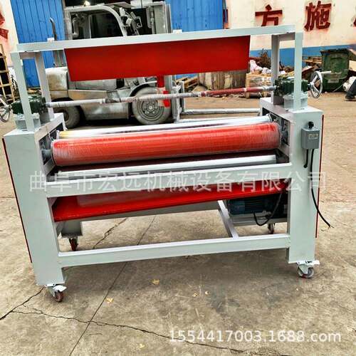 pet光板凹凸面门板涂胶机 自动上料 PVC发泡板铝蜂窝板滚胶机