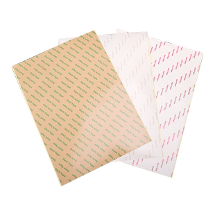 高粘双面胶片材A4大小210mm*297mm白色半透明耐高温棉纸双面胶贴色纸专用标牌相册强力整张夹心双面胶