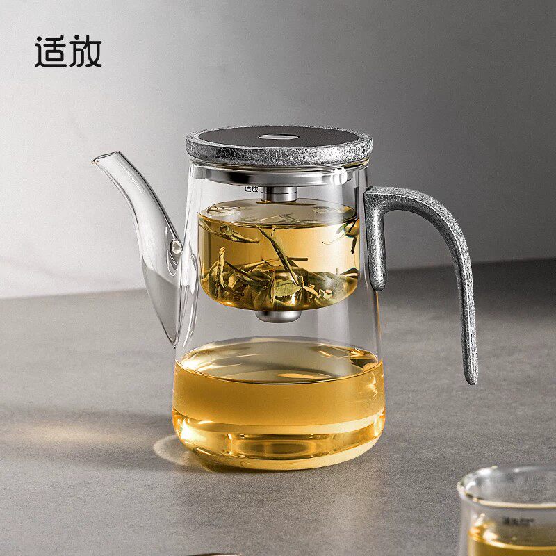磁吸飘逸杯玻璃内胆2026泡茶壶茶水分离家用过滤懒人高端新款茶具