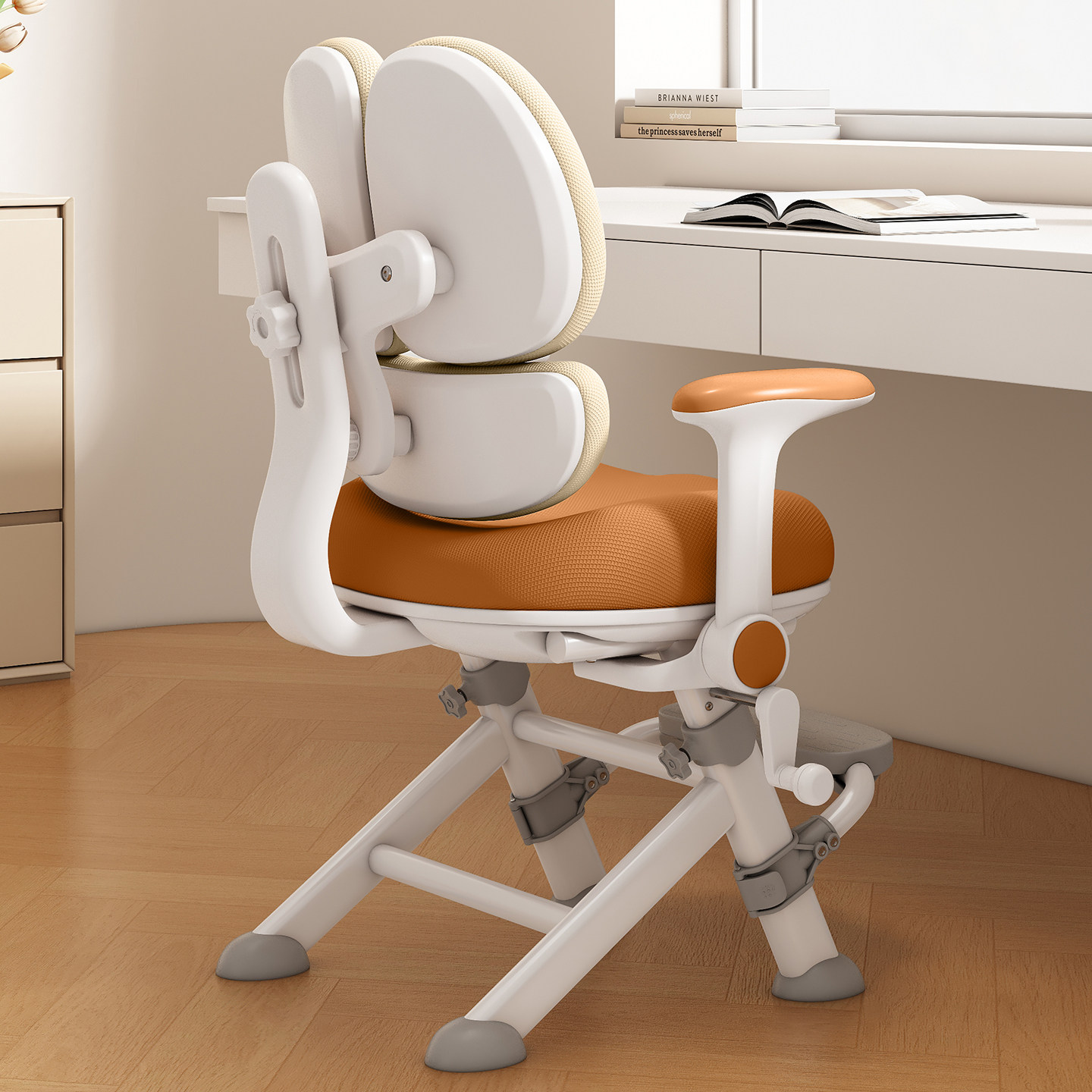 儿童学习椅可升降调节追背座椅专用凳子小学生写字椅子家用书桌椅