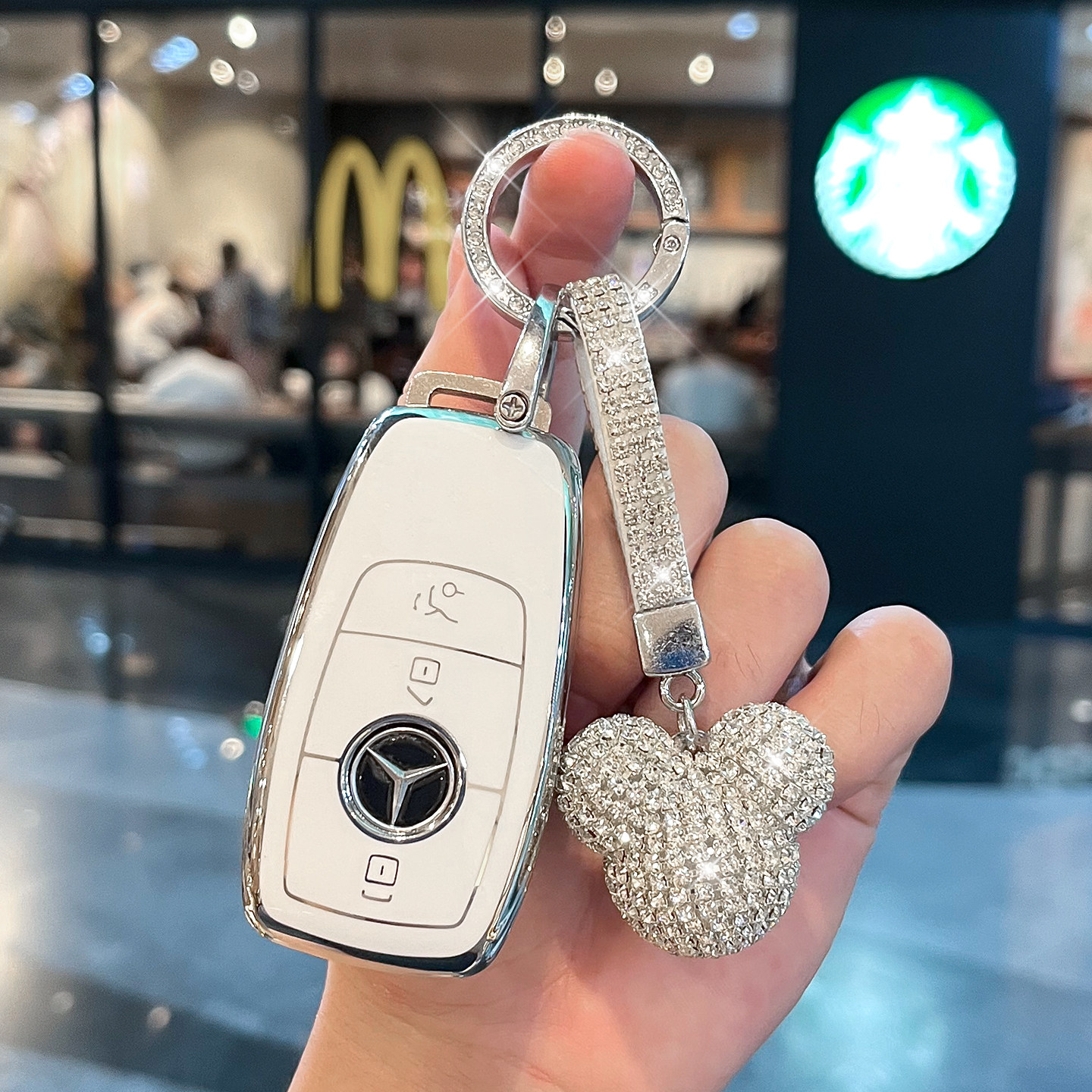 专用奔驰钥匙套E300L车C260L壳GLC200L包gle350/GLA200扣E200L女