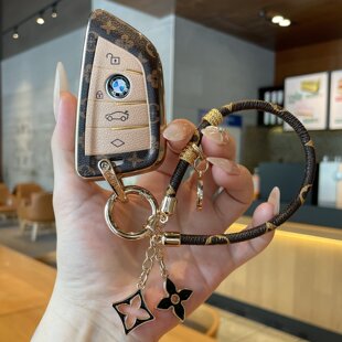 适用宝马钥匙套新3系325li车5系X5X1X2X7X3X6GT系壳i5高档扣女士