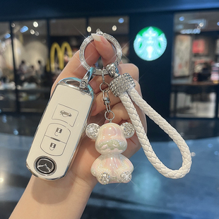 适用马自达钥匙套昂克赛拉3车cx4包cx5阿特兹6睿翼高级感扣壳女