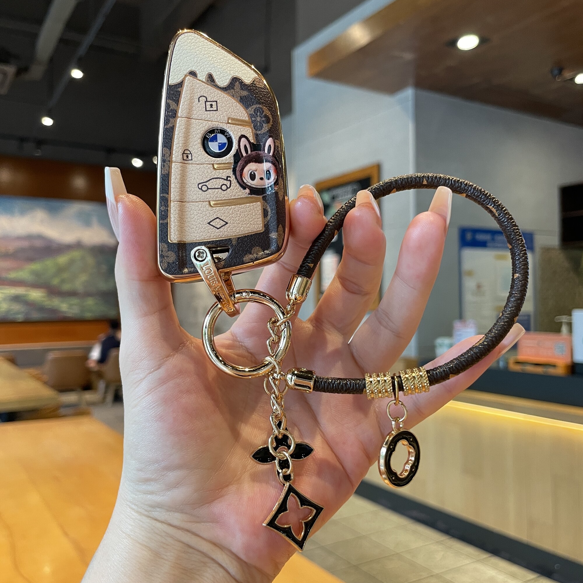 适用宝马5系钥匙套530li刀锋3系x1x2x3x5包2系i3三系ix3壳325li扣