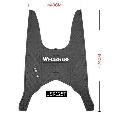 适用豪爵USR125 HJ125T-21踏板摩托车橡胶脚垫防水防滑脚踏垫改装