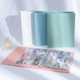 B5卡册名片收纳册卡片收集册卡册追星ins7寸明信片收纳册卡册9格爱豆小卡册活页3寸相册透卡收纳册