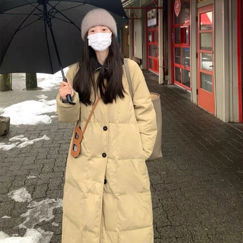 2025年新款棉服女冬中长款韩版设计感外套高级感宽松加厚棉衣棉袄