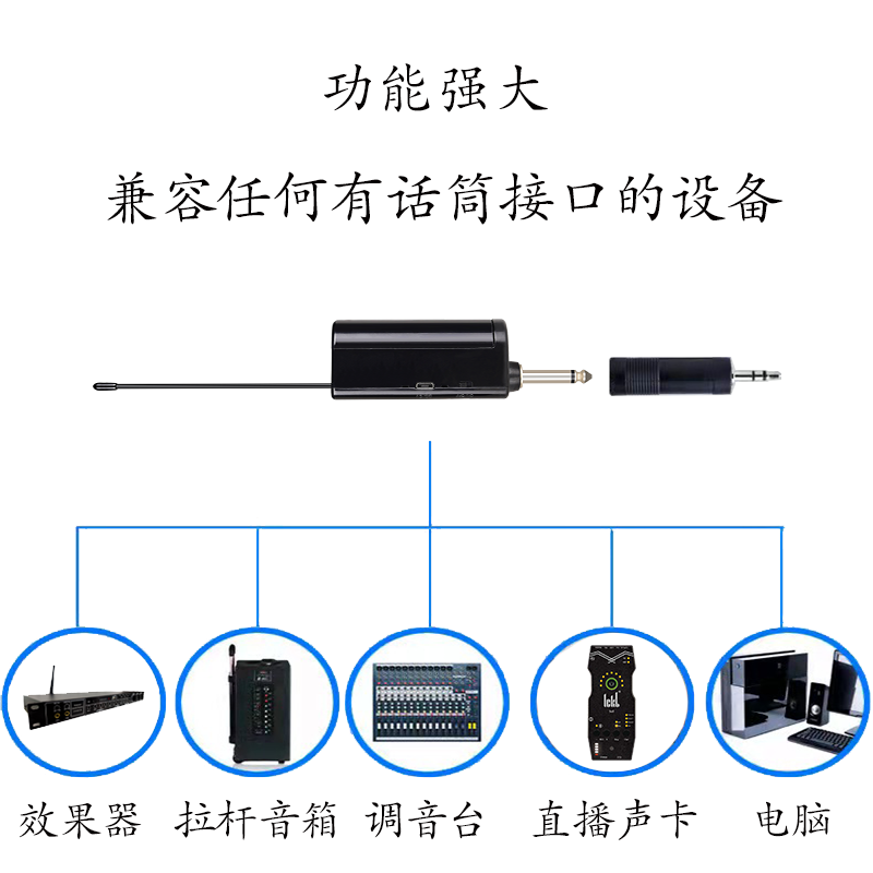 无线话筒一拖二头戴耳麦腰包领夹式调频通用全能专业乐器专用户外