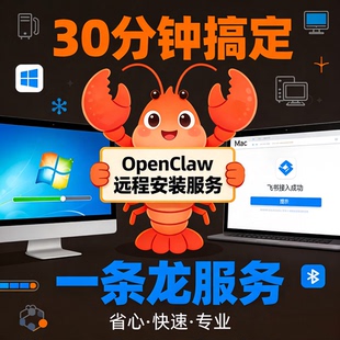 openclaw安装服务龙虾远程本地部署大模型搭建AI智能飞书接入服务