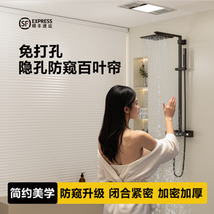 遮阳遮光百叶窗帘免打孔厨房卫生间防水防油升级防窥卷帘 2025新款