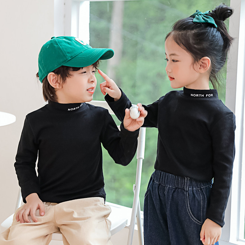 半高领儿童中领打底衫男童女童纯棉内搭宝宝春秋冬装上衣长袖t恤,童装/婴儿装/亲子装,T恤,淘宝优惠券,粉丝福利购,淘宝优惠卷