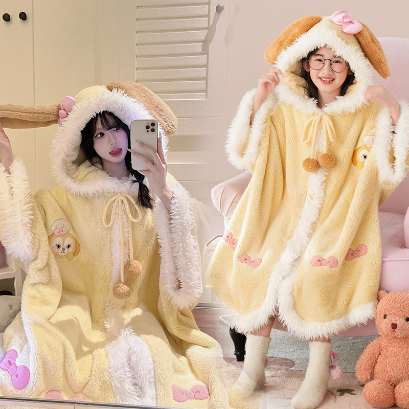 玲娜贝儿斗篷睡袍亲子家居服浴袍