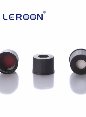 1.5 2ml进样瓶切口盖垫 样品瓶盖含垫 8-425岛津款 PE 通用 8*1.5mm黑色实心盖 开孔盖聚四氟乙烯PTFE硅胶垫