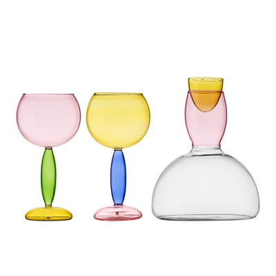 wvii葡萄酒杯创意撞色设计