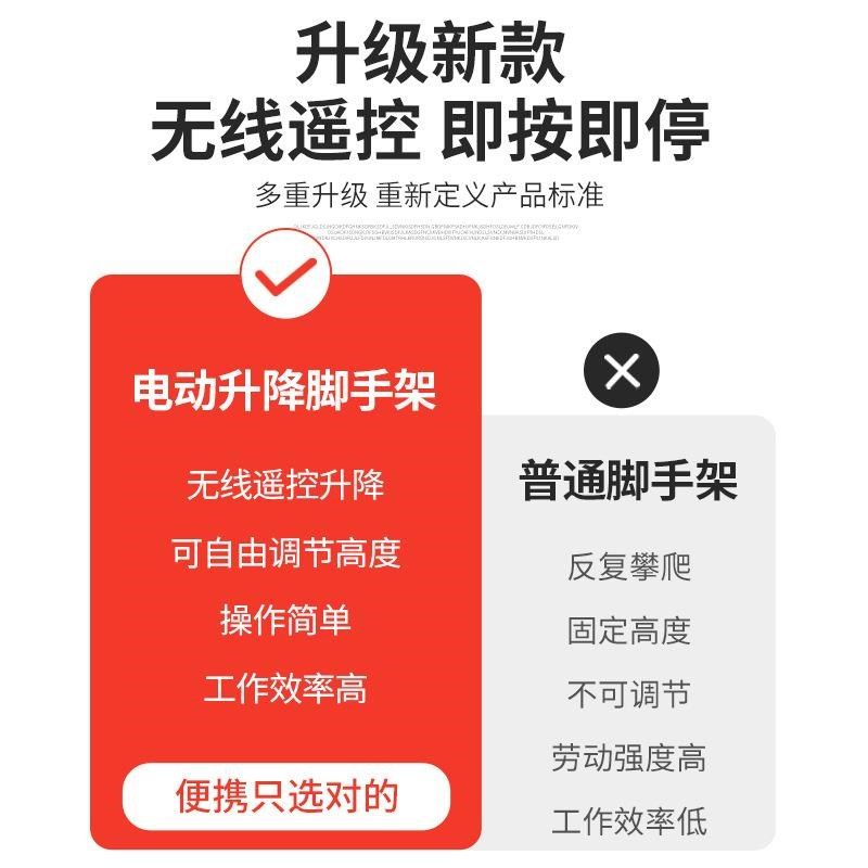 电动脚手架升降机5米8米智能移动升降平台可折叠小型电动脚手架车,纺织面料/辅料/配套,其他纺织机械,淘宝优惠券,粉丝福利购,淘宝优惠卷