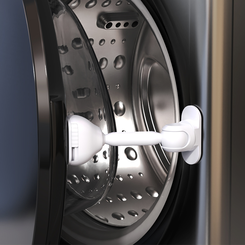 滚筒洗衣机儿童安全锁洗衣机防开柜门锁扣通风防霉移门卡扣固定器