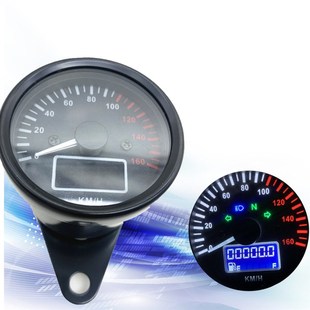 摩托车复古改装 摩托车多功能电子仪表 ED仪表太子里程液晶仪表