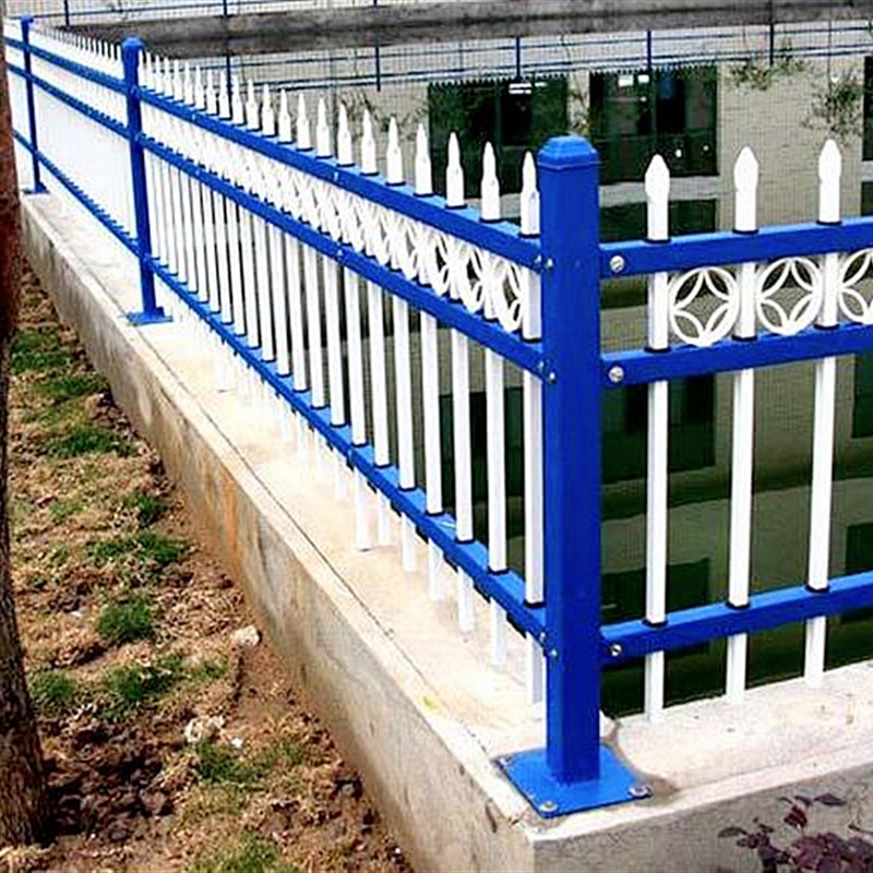 锌钢护栏小区围栏网铁艺栅栏别墅工厂围墙庭院隔离防护栏公园栏杆