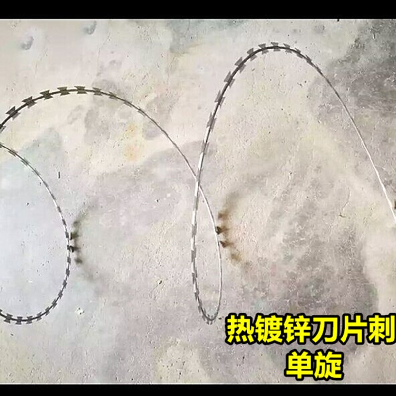 刀片刺绳围栏铁蒺藜防护栏防护刀片刺绳铁丝网防爬网Y热镀锌不锈