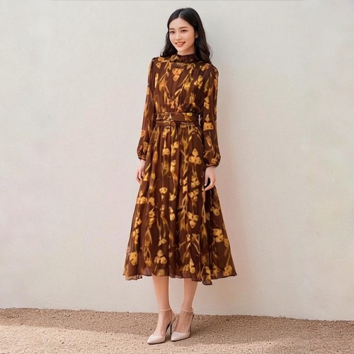 【深圳品牌清仓】D高端大码原创遮肉显瘦连衣裙 DA26