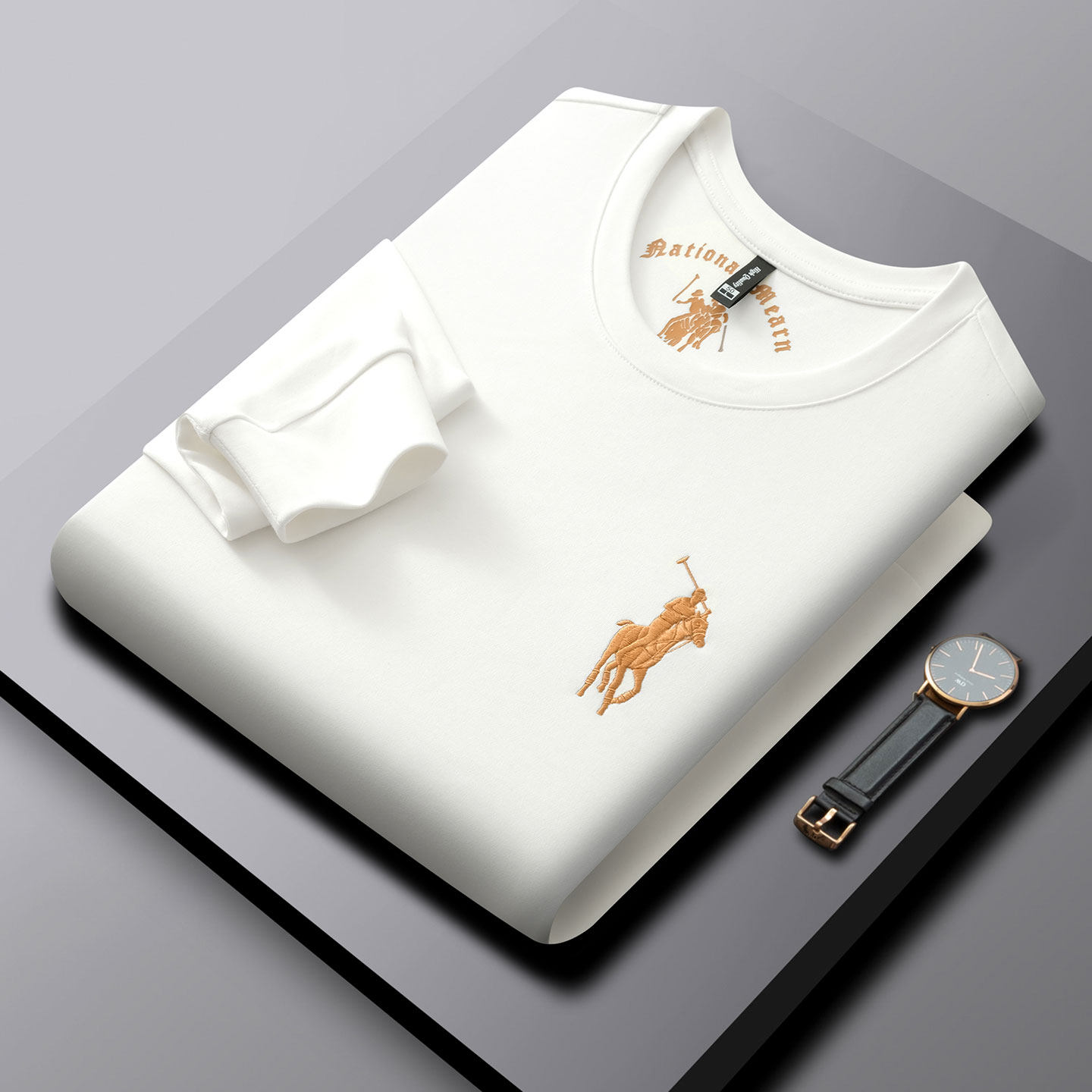 保罗卫衣男款2026新款春秋季纯棉男士长袖t恤休闲打底衫男装上衣