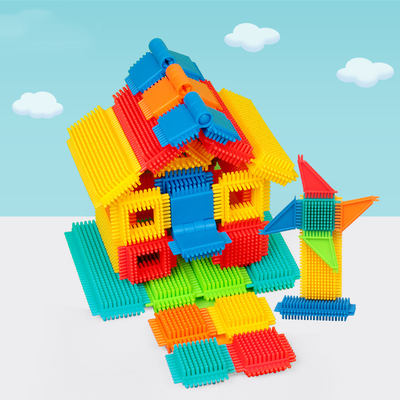 婴儿童启蒙刺刺鬃毛积木益智玩具